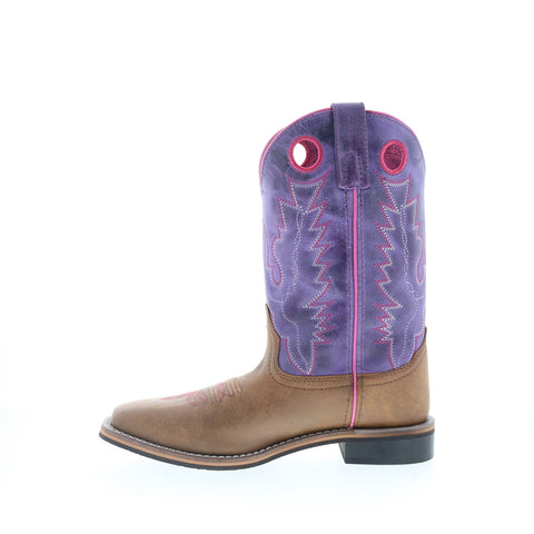 Smoky Mountain Boots Tracie 6220 Womens Brown Leather Slip On Western Boots