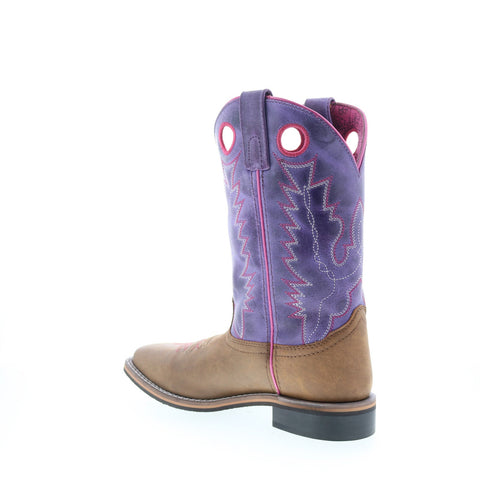 Smoky Mountain Boots Tracie 6220 Womens Brown Leather Slip On Western Boots