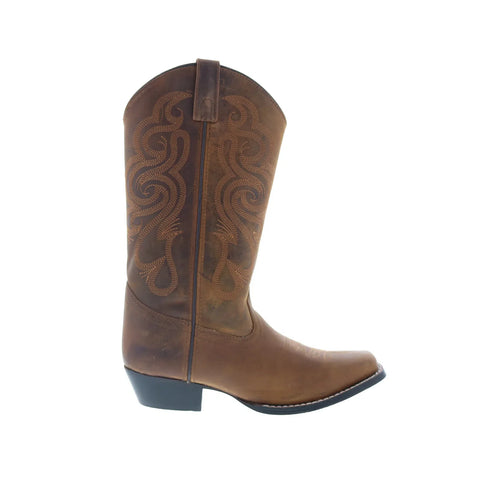 Smoky Mountain Boots Lariat 6274 Womens Brown Leather Slip On Western Boots