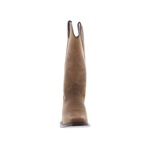 Smoky Mountain Boots Lariat 6274 Womens Brown Leather Slip On Western Boots