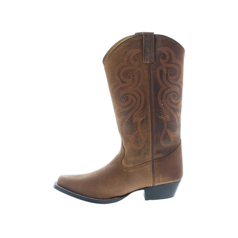 Smoky Mountain Boots Lariat 6274 Womens Brown Leather Slip On Western Boots
