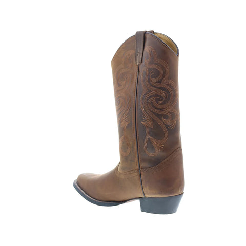 Smoky Mountain Boots Lariat 6274 Womens Brown Leather Slip On Western Boots
