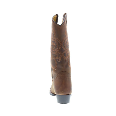 Smoky Mountain Boots Lariat 6274 Womens Brown Leather Slip On Western Boots