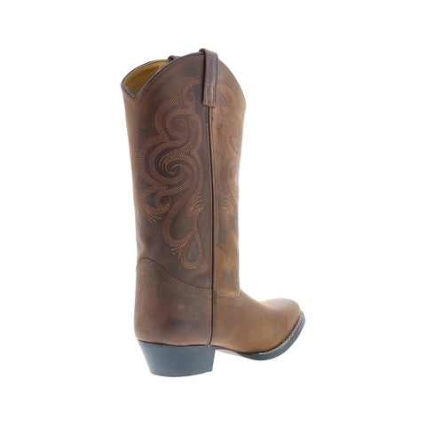 Smoky Mountain Boots Lariat 6274 Womens Brown Leather Slip On Western Boots