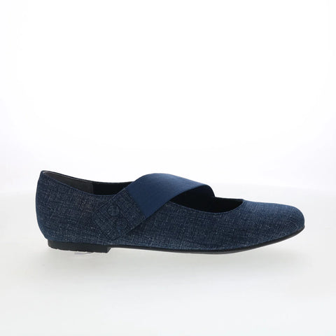 Ros Hommerson Danish 63001-4D Womens Blue Extra Narrow Mary Jane Flats Shoes