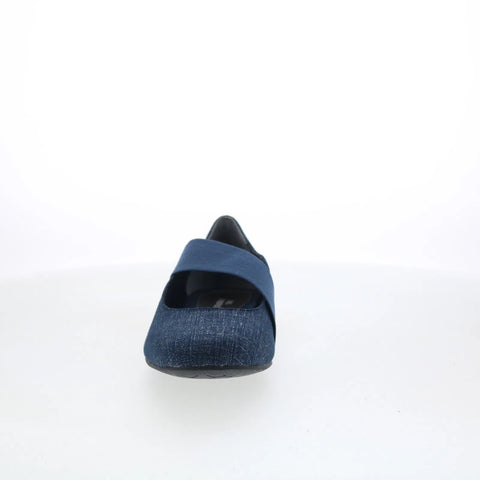Ros Hommerson Danish 63001-4D Womens Blue Extra Narrow Mary Jane Flats Shoes