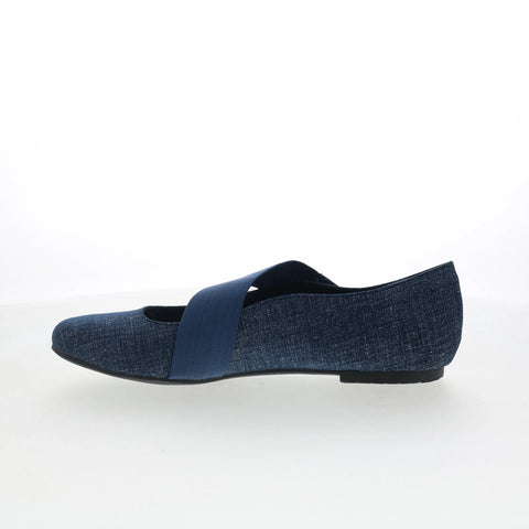 Ros Hommerson Danish 63001-4D Womens Blue Extra Narrow Mary Jane Flats Shoes