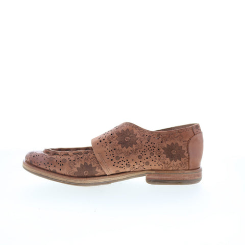 A.S. 98 Zeno Floral Womens Brown Leather Loafers & Slip Ons Casual Shoes