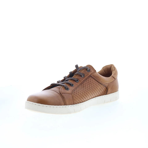 T.B. Phelps 6410-9-100 Mens Brown Leather Lace Up Lifestyle Sneakers Shoes