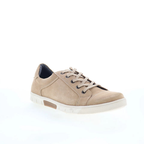 T.B. Phelps 6410-9-100 Mens Beige Suede Lace Up Lifestyle Sneakers Shoes