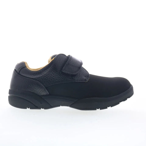 Dr. Comfort Brian 6410 Mens Black Extra Wide Leather Athletic Walking Shoes