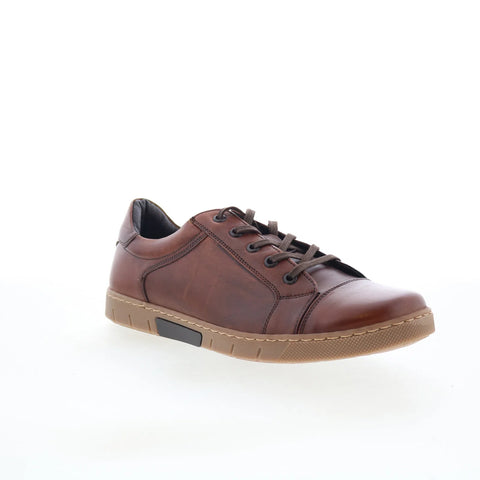 T.B. Phelps 6416-9-100 Mens Brown Leather Lace Up Lifestyle Sneakers Shoes