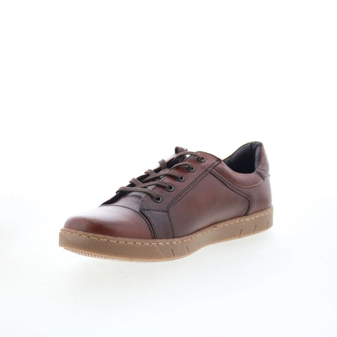 T.B. Phelps 6416-9-100 Mens Brown Leather Lace Up Lifestyle Sneakers Shoes