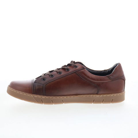 T.B. Phelps 6416-9-100 Mens Brown Leather Lace Up Lifestyle Sneakers Shoes