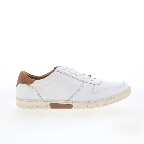T.B. Phelps 6424-9-100 Mens White Leather Lace Up Lifestyle Sneakers Shoes