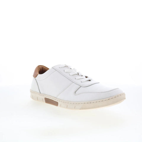 T.B. Phelps 6424-9-100 Mens White Leather Lace Up Lifestyle Sneakers Shoes