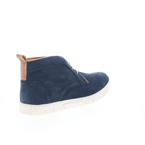 T.B. Phelps 6428-9-100 Mens Blue Nubuck Lace Up Lifestyle Sneakers Shoes