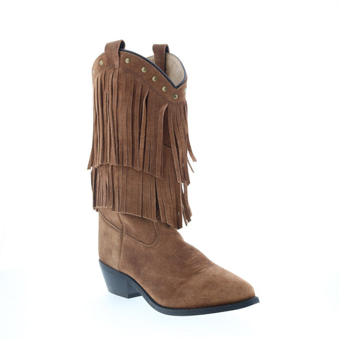 Smoky Mountain Boots Wisteria Suede Fringe 6566 Womens Brown Western Boots