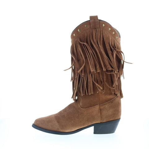 Smoky Mountain Boots Wisteria Suede Fringe 6566 Womens Brown Western Boots