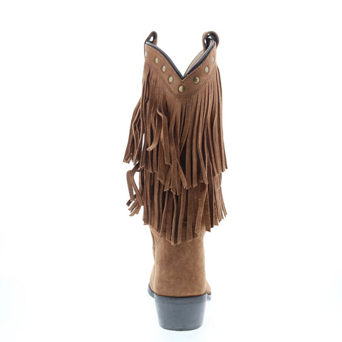 Smoky Mountain Boots Wisteria Suede Fringe 6566 Womens Brown Western Boots