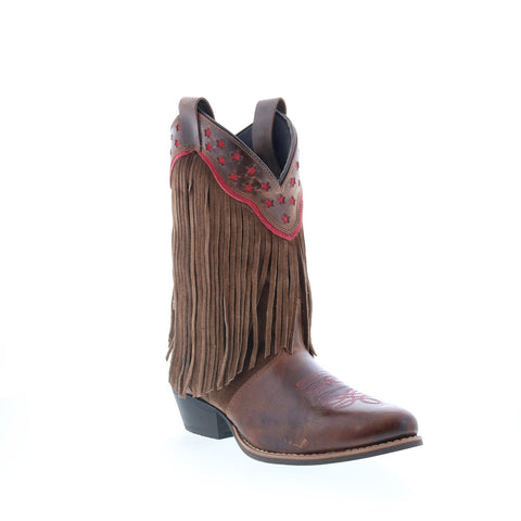 Smoky Mountain Boots Helena Round Toe Fringe 6568 Womens Brown Western Boots