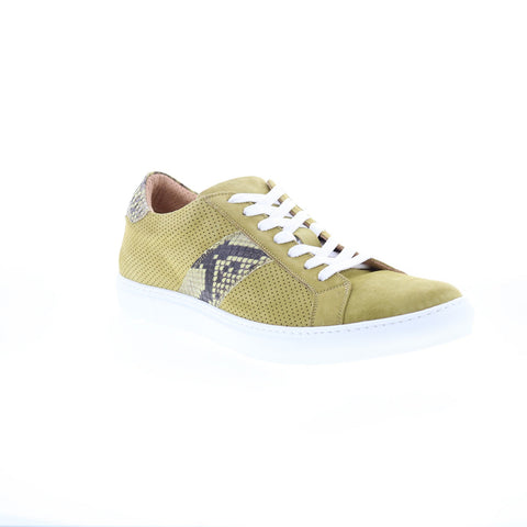 Zelli Italia Olympias Goat Suede Python Mens Green Lifestyle Sneakers Shoes
