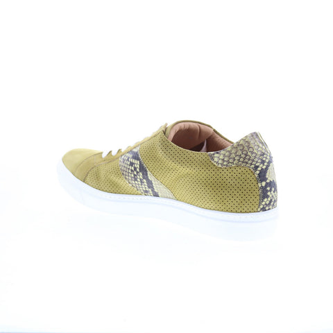 Zelli Italia Olympias Goat Suede Python Mens Green Lifestyle Sneakers Shoes