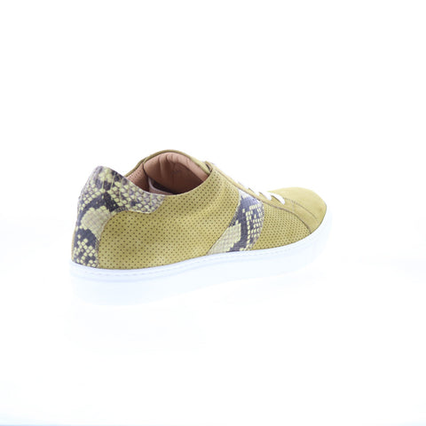Zelli Italia Olympias Goat Suede Python Mens Green Lifestyle Sneakers Shoes