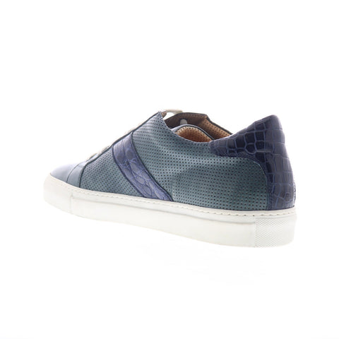 Zelli Italia Olympias Crocodile Mens Green Leather Lifestyle Sneakers Shoes