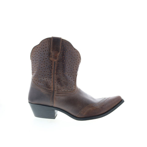 Smoky Mountain Boots Fern Snip Toe 6613 Womens Brown Leather Western Boots