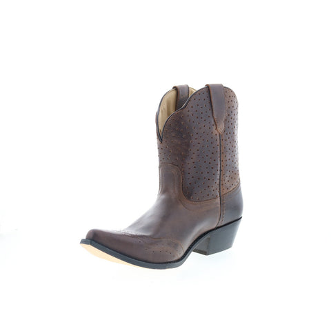 Smoky Mountain Boots Fern Snip Toe 6613 Womens Brown Leather Western Boots
