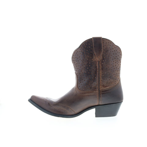 Smoky Mountain Boots Fern Snip Toe 6613 Womens Brown Leather Western Boots