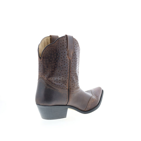 Smoky Mountain Boots Fern Snip Toe 6613 Womens Brown Leather Western Boots