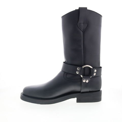 Hitchcock 665 Mens Black Extra Wide 3E Leather Slip On Casual Dress Boots