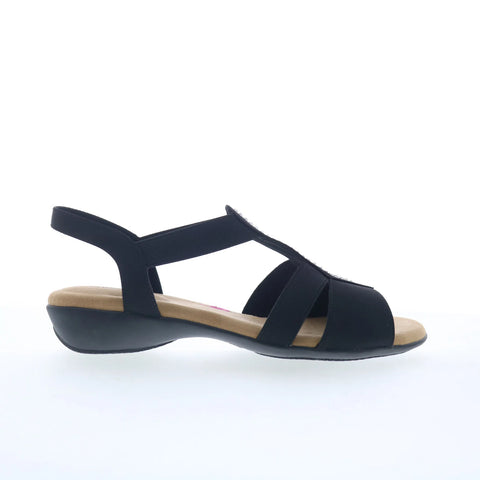 Ros Hommerson Mellow 67012-10 Womens Black Leather Slingback Sandals Shoes