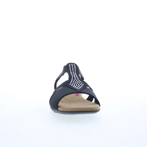 Ros Hommerson Mellow 67012-10 Womens Black Leather Slingback Sandals Shoes