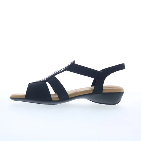 Ros Hommerson Mellow 67012-10 Womens Black Leather Slingback Sandals Shoes