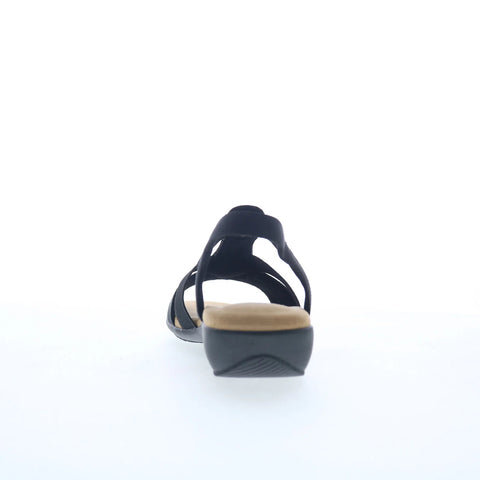 Ros Hommerson Mellow 67012-10 Womens Black Leather Slingback Sandals Shoes