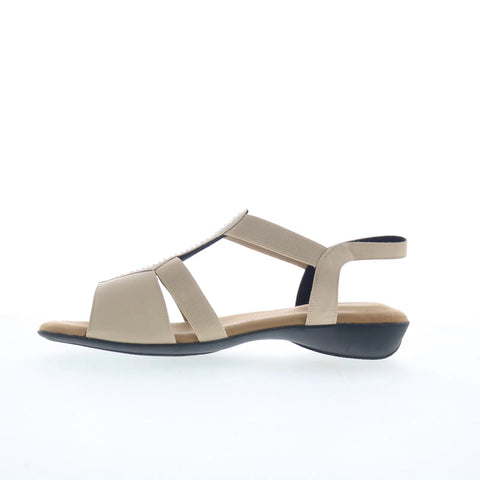 Ros Hommerson Mellow 67012-38 Womens Beige Wide Slingback Sandals Shoes