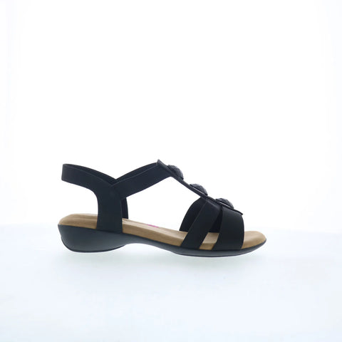 Ros Hommerson Mackenzie Womens Black Extra Wide Slingback Sandals Shoes