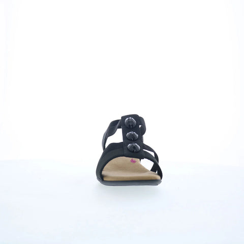 Ros Hommerson Mackenzie Womens Black Extra Wide Slingback Sandals Shoes