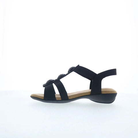 Ros Hommerson Mackenzie Womens Black Extra Wide Slingback Sandals Shoes
