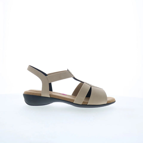Ros Hommerson Miriam 67028-38 Womens Beige Wide Slingback Sandals Shoes