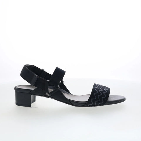 Ros Hommerson Virtual 67034-10 Womens Black Leather Slingback Sandals Shoes