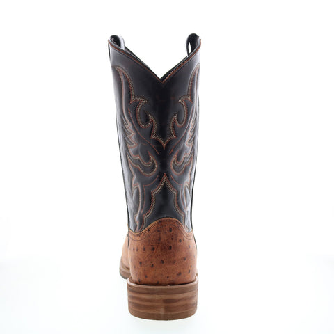 Abilene Boots 6750 Mens Brown Leather Slip On Western Boots
