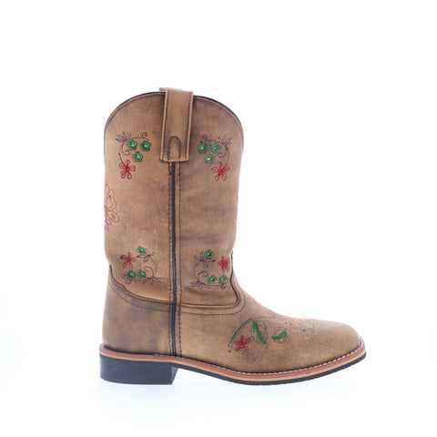 Smoky Mountain Boots 6842 Womens Brown Suede Slip On Western Boots