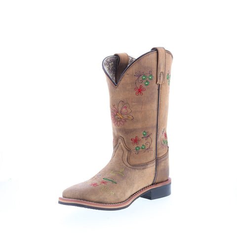 Smoky Mountain Boots 6842 Womens Brown Suede Slip On Western Boots