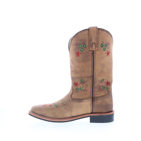 Smoky Mountain Boots 6842 Womens Brown Suede Slip On Western Boots