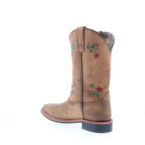 Smoky Mountain Boots 6842 Womens Brown Suede Slip On Western Boots