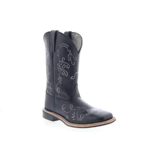 Smoky Mountain Boots Marilyn 6843 Womens Black Leather Slip On Western Boots